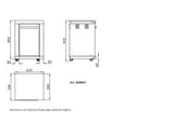 ALL'GRILL Modul 7 - Anbauschrank mit 3 Fächern für Grillzubehör, Abmessungen: 63 x 58 x 90 cm