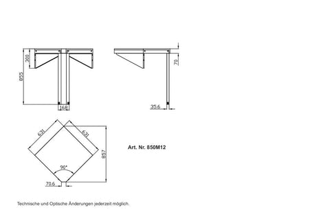 Modul 12 - 90 Grad Ecke, 63 x 63 x 85cm