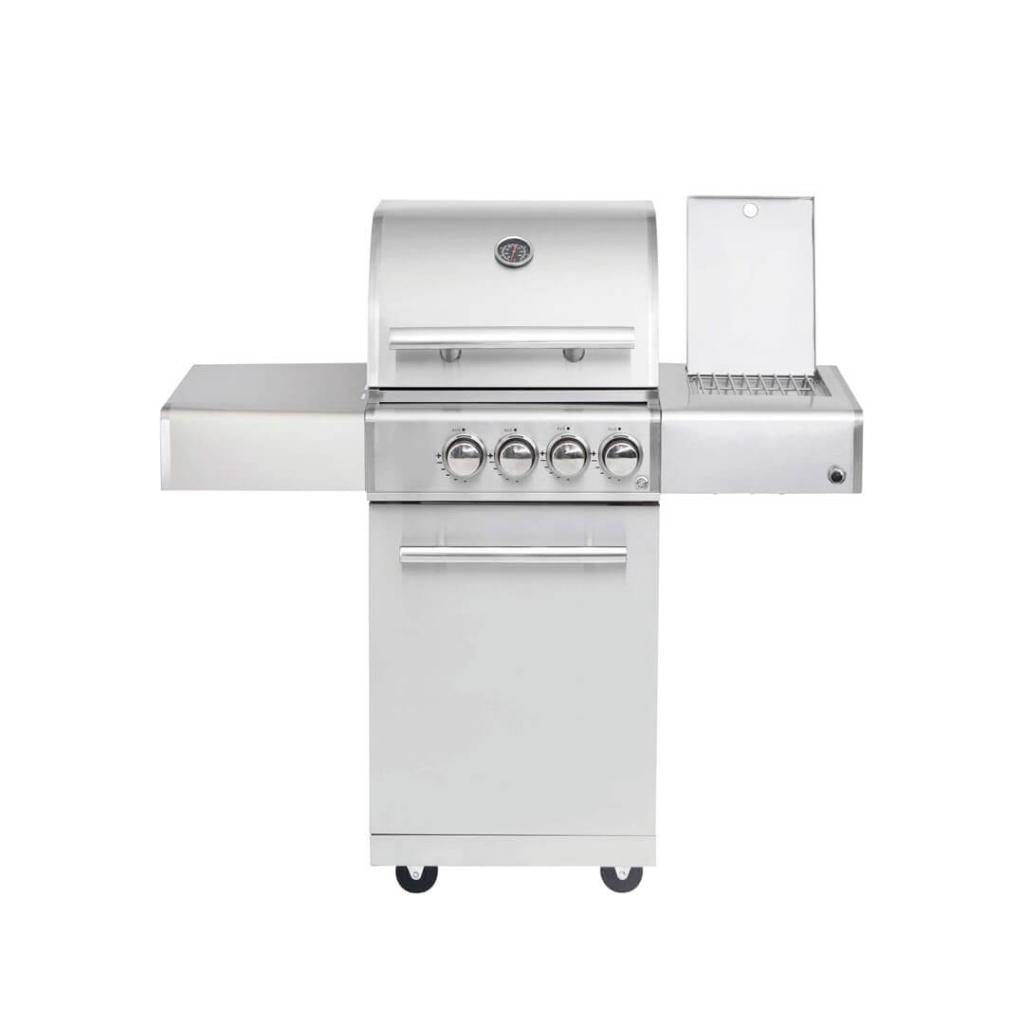 Top-Einsteiger: Edelstahl Gasgrill MODULAR TOP-LINE-ALL'GRILL CHEF "S" mit 2 Brennern und Seitenkocher