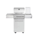 Top-Einsteiger: Edelstahl Gasgrill MODULAR TOP-LINE-ALL'GRILL CHEF "S" mit 2 Brennern und Seitenkocher
