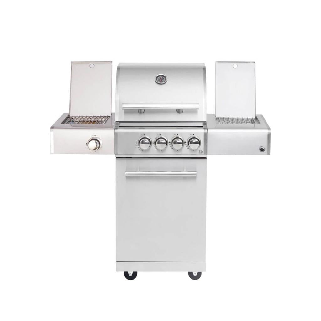 Top-Einsteiger: Edelstahl Gasgrill MODULAR TOP-LINE-ALL'GRILL CHEF "S" mit 2 Brennern und Seitenkocher