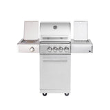 Top-Einsteiger: Edelstahl Gasgrill MODULAR TOP-LINE-ALL'GRILL CHEF "S" mit 2 Brennern und Seitenkocher