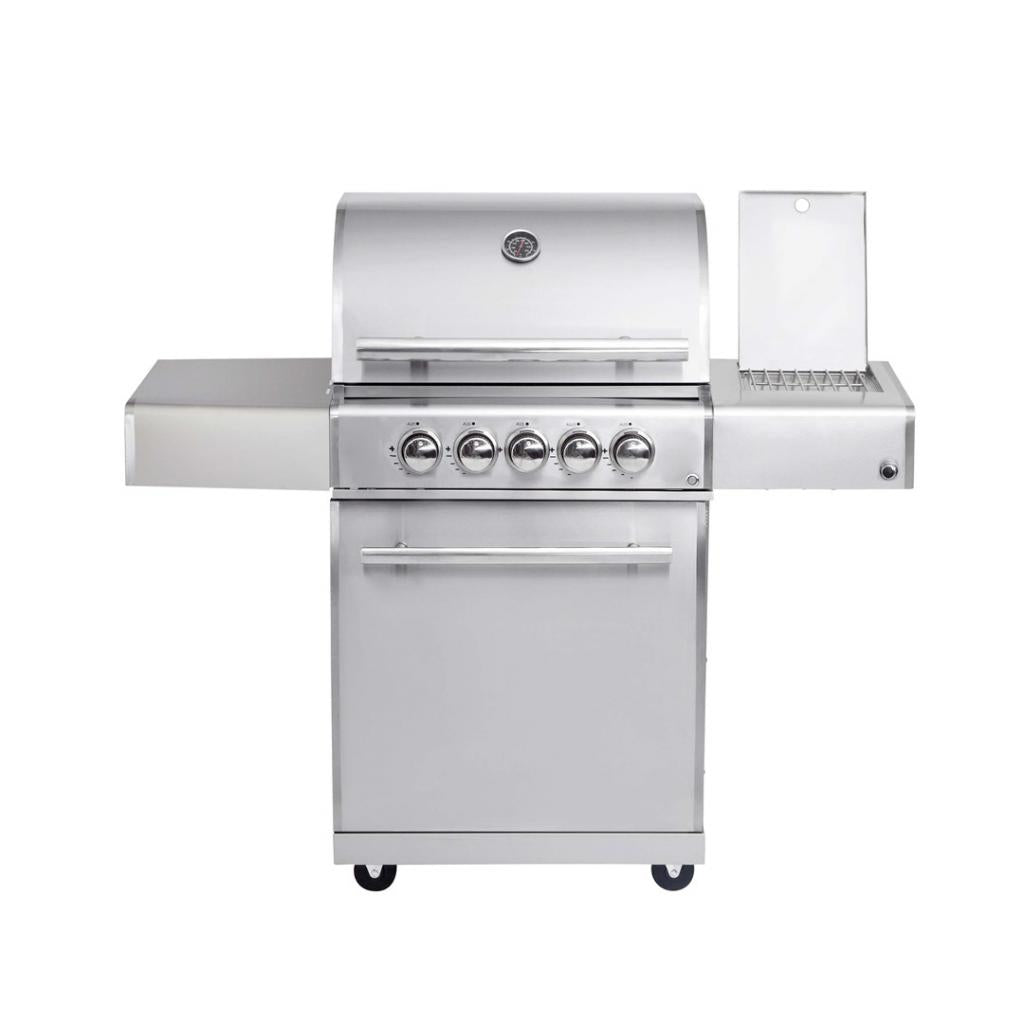 Edelstahl Gasgrill MODULAR-TOP-LINE-ALL'GRILL' CHEF "M" mit 3 Brennern 17,2 kW inkl. Seitenkocher und Backburner