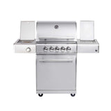 Edelstahl Gasgrill MODULAR-TOP-LINE-ALL'GRILL' CHEF "M" mit 3 Brennern 17,2 kW inkl. Seitenkocher und Backburner