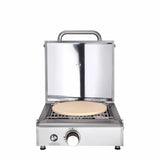Multi-Kulti®: Portabler Gasgrill mit Steakzone®-Keramikbrenner, 42x51x25 cm, Edelstahl, Zubehör, Zündsicherung