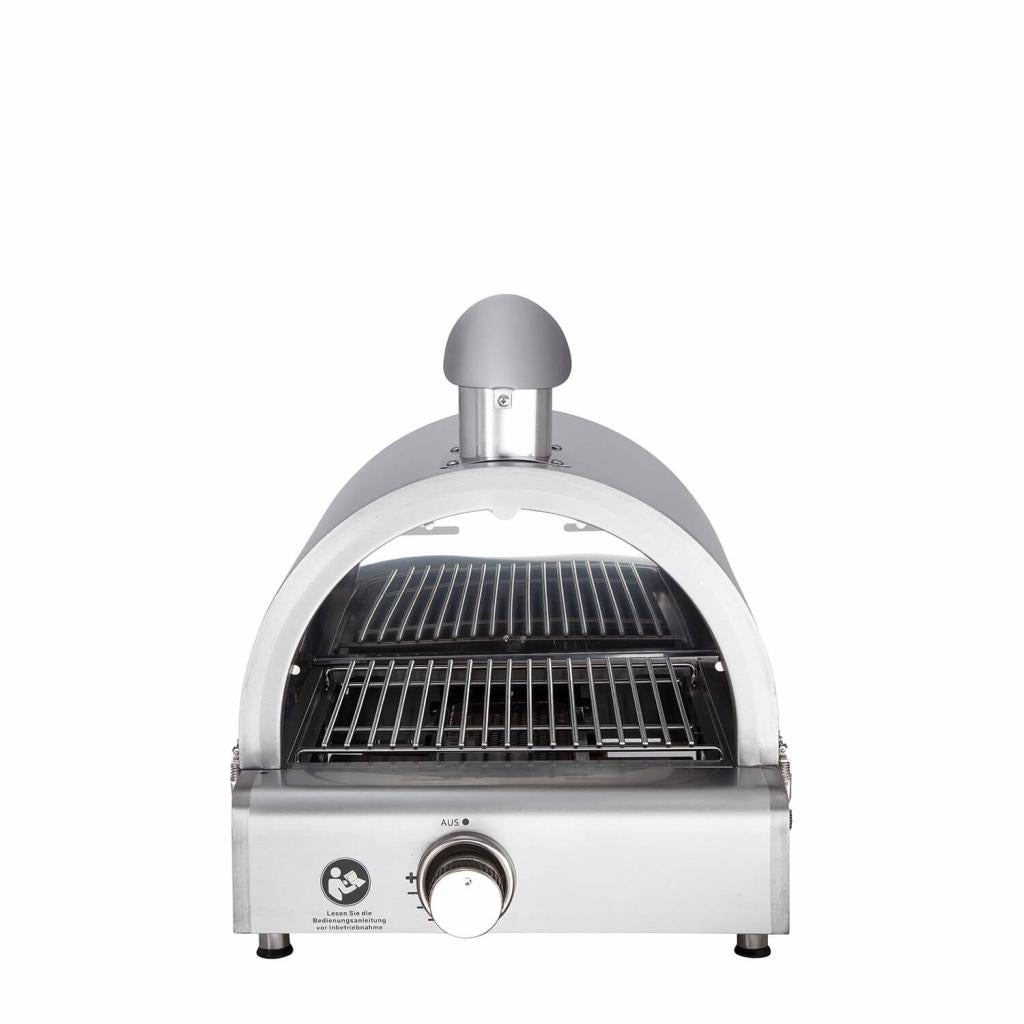 Multi-Kulti®: Portabler Gasgrill mit Steakzone®-Keramikbrenner, 42x51x25 cm, Edelstahl, Zubehör, Zündsicherung