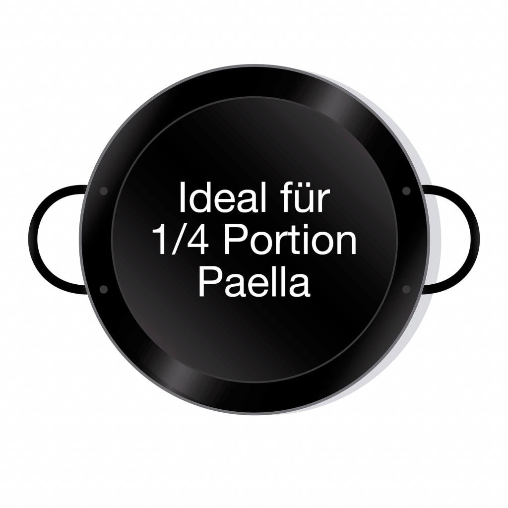 Leichte emaillierte Paella Pfanne Ø 15 cm mit Griffen - Universell einsetzbar und robust: Original spanische Paella Pfanne Typ Valenciana