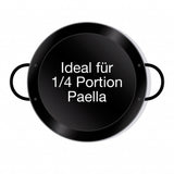 Leichte emaillierte Paella Pfanne Ø 15 cm mit Griffen - Universell einsetzbar und robust: Original spanische Paella Pfanne Typ Valenciana