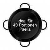 Leichte emaillierte Paella Pfanne Ø 80 cm mit Griffen - Universell einsetzbar und robust: Original spanische Paella Pfanne Typ Valenciana