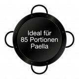 Leichte emaillierte Paella Pfanne Ø 100 cm mit Griffen - Universell einsetzbar und robust: Original spanische Paella Pfanne Typ Valenciana