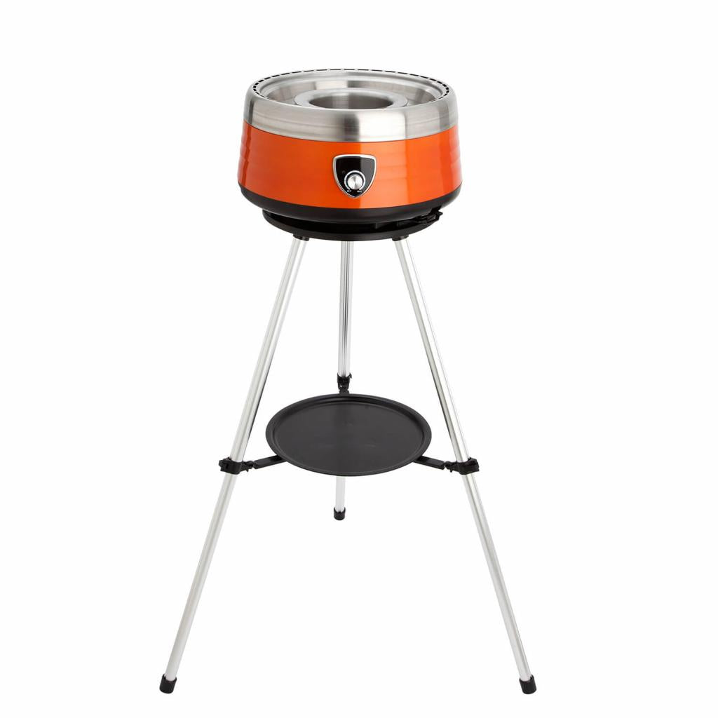 Leichter Holzkohlegrill Ø 38 cm mit Zubehör und Transporttasche: Vulcano - der multifunktionale Grill inkl. 2 Grillaufsätzen und Haube