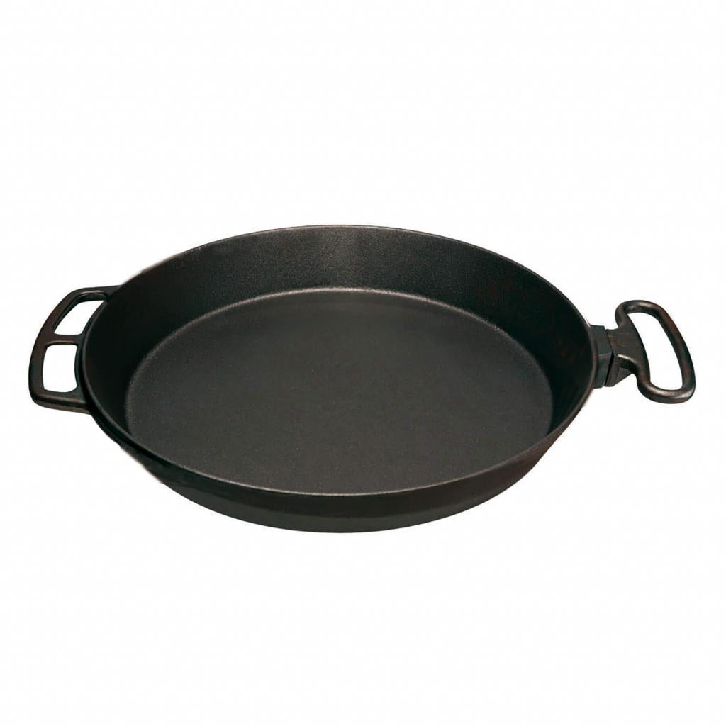 Robuste Gusseisen-Pfanne Ø 80 cm, schwarz, für alle Herdarten inkl. Induktion, beste Wärmeverteilung und -speicherung, vielseitig einsetzbar
