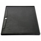 Gusseiserne Grillplatte 33x42,5 cm mit Ablauföffnung für Allgrill PROFESSIONAL - Beidseitig verwendbar, solide, massiv und robust für die Ewigkeit