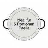 Original spanische Paelle Pfanne Typ 'Valencia' - leicht, Ø 32 cm, polierter Stahl, robust und preiswert: Ideal für Paella, Pfannen-/Reisgerichte