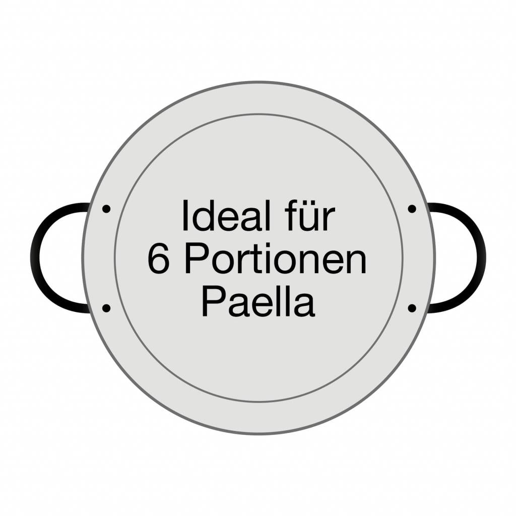 Edelstahl Paella Pfanne Ø 38 cm - Robust und vielseitig einsetzbar für köstliche Pfannengerichte