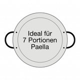 Original spanische Paelle Pfanne Typ 'Valencia' - leicht, Ø 36 cm, polierter Stahl, robust und preiswert: Ideal für Paella, Pfannen-/Reisgerichte