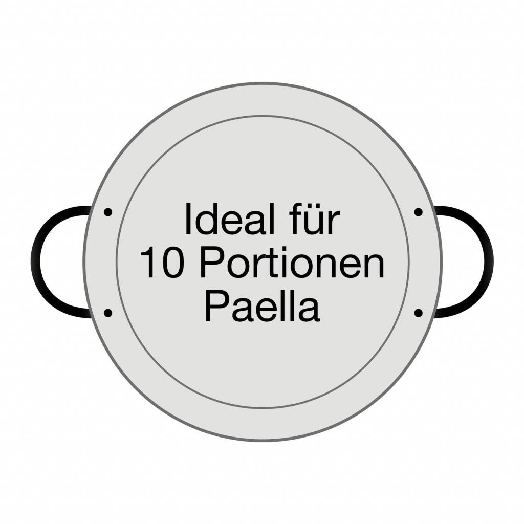 Original spanische Paelle Pfanne Typ 'Valencia' - leicht, Ø 42 cm, polierter Stahl, robust und preiswert: Ideal für Paella, Pfannen-/Reisgerichte