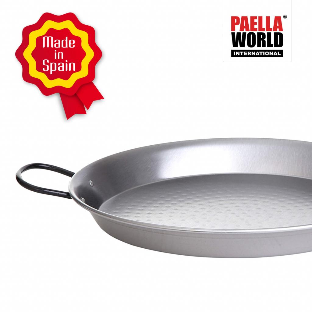 Original spanische Paelle Pfanne Typ 'Valencia' - leicht, Ø 30 cm, polierter Stahl, robust und preiswert: Ideal für Paella, Pfannen-/Reisgerichte