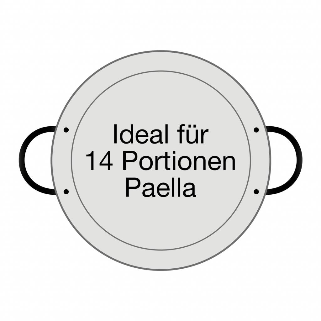 Original spanische Paelle Pfanne Typ 'Valencia' - leicht, Ø 50 cm, polierter Stahl, robust und preiswert: Ideal für Paella, Pfannen-/Reisgerichte