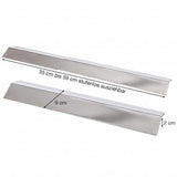 Allgrill Universal-Flammschutzblech aus Edelstahl, stufenlos ausziehbar, für Gasgrills, 35-60 cm, Ersatz für alte Flammbleche