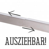 Allgrill Universal-Flammschutzblech aus Edelstahl, stufenlos ausziehbar, 35-60 cm, für gleichmäßige Hitzeverteilung