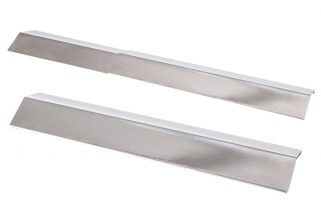 Allgrill Universal-Flammschutzblech aus Edelstahl, stufenlos ausziehbar, für Gasgrills, 35-60 cm, Ersatz für alte Flammbleche