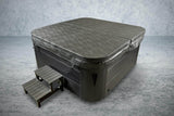 PureHaven American Outdoor-Whirlpool Torina Brown 215x215 cm 5 Personen Rücken- Gesäß- Nacken- & Fußreflexzonenmassage Filtersystem Wasserfall 1650 L