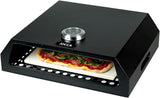 Jocca Pizzaofen Grullzubehör mit Pizza und Pizzastein in der Profilansicht