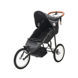 Baby trold Jogger schwarz im Profil sonnenschutz geschlossen umgeklappter sitz