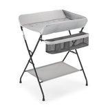 BabyTrold Vera 2 Wickeltisch klappbar grau Denim mit Ablagefach und 3-Fächer-Halter