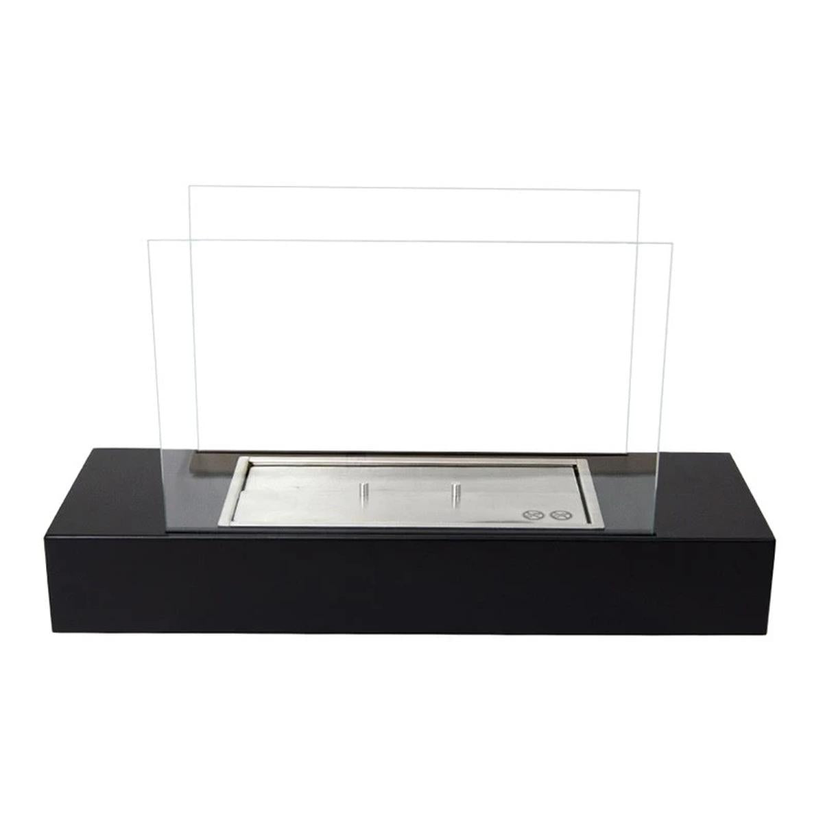 CACH Fires Freistehender Bioethanol-Kamin, Schwarz, 60 cm, Dekoratives Feuer für Tisch oder Regal, 2 kW, Stilvolles und modernes Accessoire.