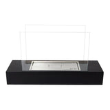 CACH Fires Freistehender Bioethanol-Kamin, Schwarz, 60 cm, Dekoratives Feuer für Tisch oder Regal, 2 kW, Stilvolles und modernes Accessoire.