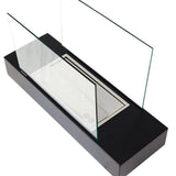 CACH Fires Freistehender Bioethanol-Kamin, Schwarz, 60 cm, Dekoratives Feuer für Tisch oder Regal, 2 kW, Stilvolles und modernes Accessoire.