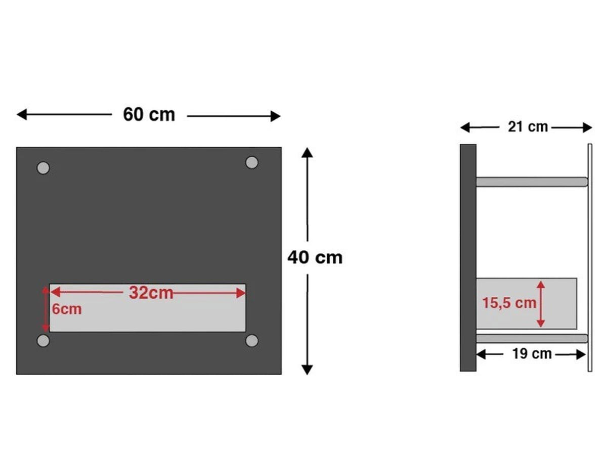 CACH Fires Nevada Bio-Wandkamin, Schwarzer Bioethanol-Wandkamin mit Glasfrontpaneel, Brenndauer bis zu 6 Stunden, für gemütliche Abende mit der Familie, 2 kW.