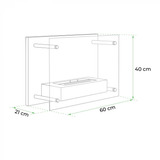 CACH Fires Nevada Bio-Wandkamin, Schwarzer Bioethanol-Wandkamin mit Glasfrontpaneel, Brenndauer bis zu 6 Stunden, für gemütliche Abende mit der Familie, 2 kW.