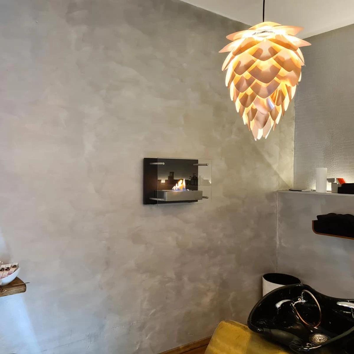 CACH Fires Nevada Bio-Wandkamin, Schwarzer Bioethanol-Wandkamin mit Glasfrontpaneel, Brenndauer bis zu 6 Stunden, für gemütliche Abende mit der Familie, 2 kW.