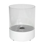 CACH Fires Southwark Runder Tisch Kamin, Weiß, Einzigartiges Design mit Glas, Bioethanol, 1,15 kW