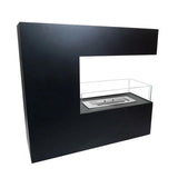 CACH Fires Topeka Freistehender Bioethanol-Kamin, schwarzes Design, 2,4 kW, trennt zwei Räume, hochwertiges, modernes und elegantes Erscheinungsbild.