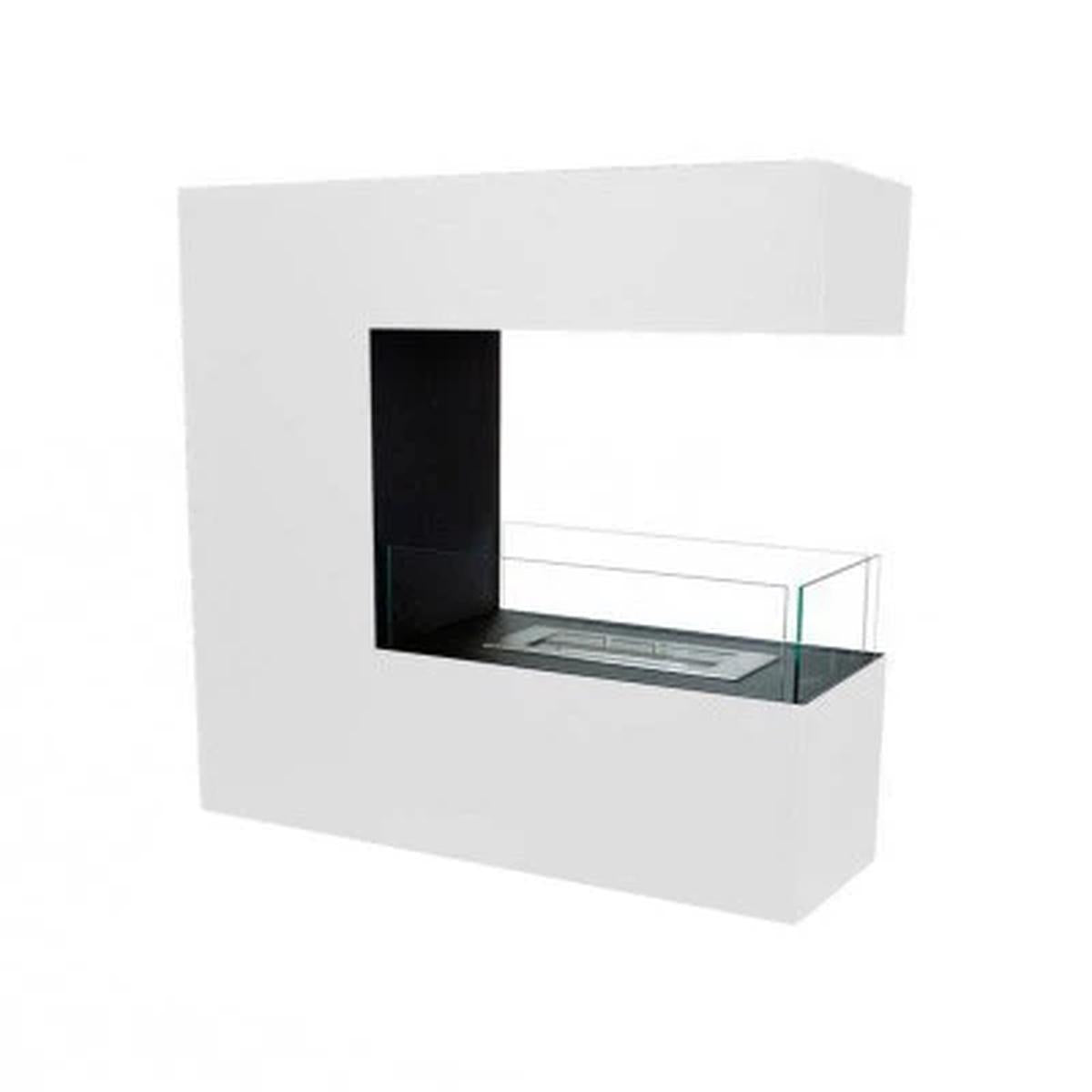 CACH Fires Topeka Bio-Standkamin, Weiß, 100 cm, Pulverbeschichtet, 2,4 kW, ein einfaches und elegantes Designstück, pulverbeschichtete Oberfläche.