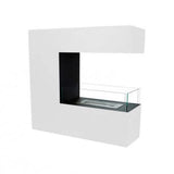 CACH Fires Topeka Bio-Standkamin, Weiß, 100 cm, Pulverbeschichtet, 2,4 kW, ein einfaches und elegantes Designstück, pulverbeschichtete Oberfläche.