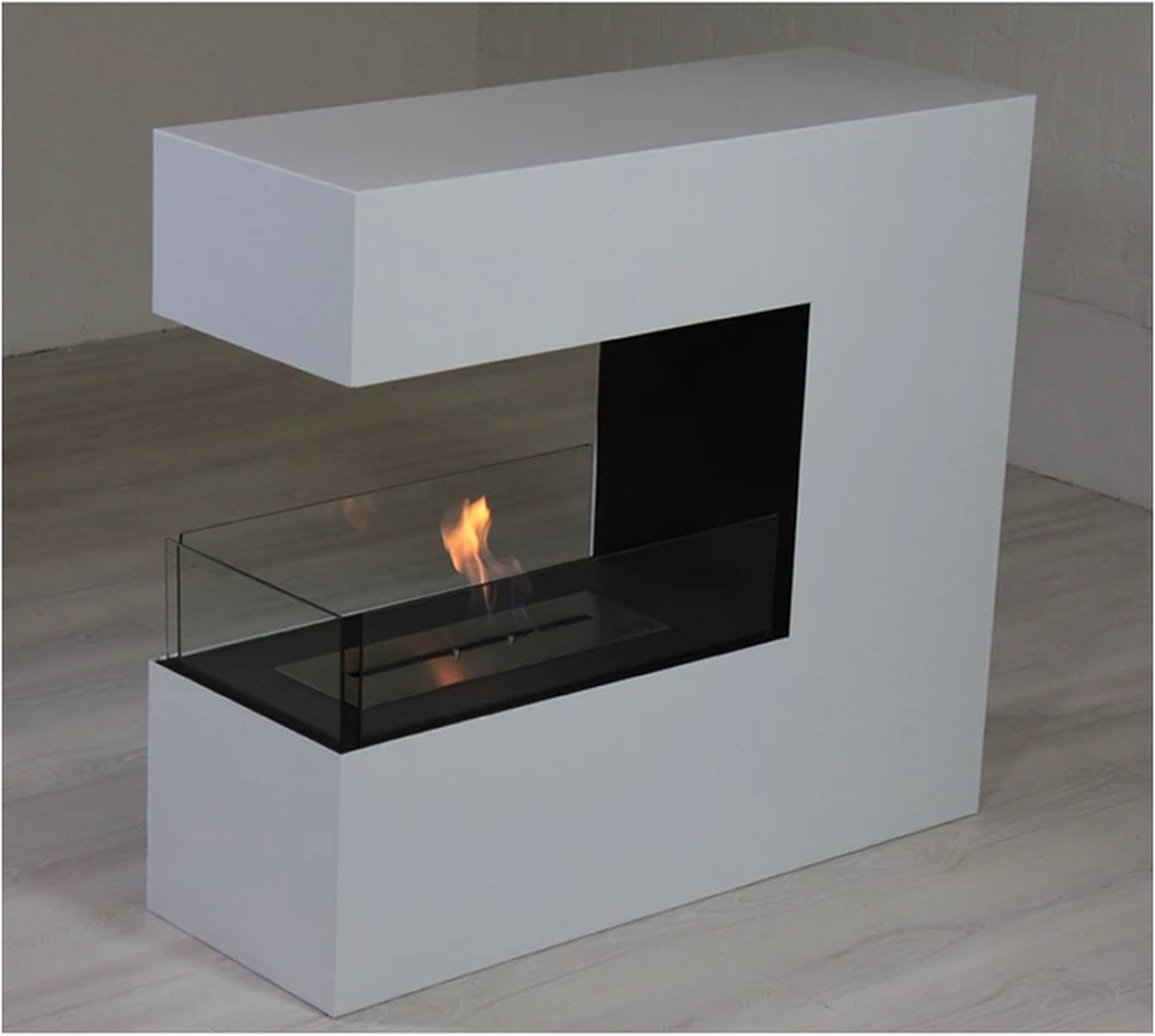CACH Fires Topeka Bio-Standkamin, Weiß, 100 cm, Pulverbeschichtet, 2,4 kW, ein einfaches und elegantes Designstück, pulverbeschichtete Oberfläche.