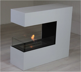 CACH Fires Topeka Bio-Standkamin, Weiß, 100 cm, Pulverbeschichtet, 2,4 kW, ein einfaches und elegantes Designstück, pulverbeschichtete Oberfläche.