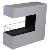 CACH Fires Topeka Bio-Standkamin, Weiß, 100 cm, Pulverbeschichtet, 2,4 kW, ein einfaches und elegantes Designstück, pulverbeschichtete Oberfläche.