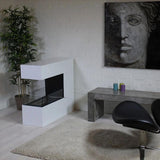 CACH Fires Topeka Bio-Standkamin, Weiß, 100 cm, Pulverbeschichtet, 2,4 kW, ein einfaches und elegantes Designstück, pulverbeschichtete Oberfläche.