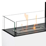 CACH Fires Topeka Bio-Standkamin, Weiß, 100 cm, Pulverbeschichtet, 2,4 kW, ein einfaches und elegantes Designstück, pulverbeschichtete Oberfläche.