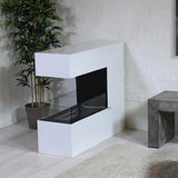 CACH Fires Topeka Bio-Standkamin, Weiß, 100 cm, Pulverbeschichtet, 2,4 kW, ein einfaches und elegantes Designstück, pulverbeschichtete Oberfläche.