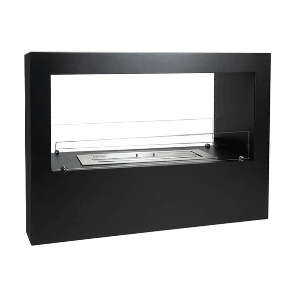 CACH Fires Biostand-Kamin, Schwarz, Groß, freistehender Kamin mit 4-Liter-Brenner, bis zu 6,5 Stunden Brenndauer, 3,3 kW.