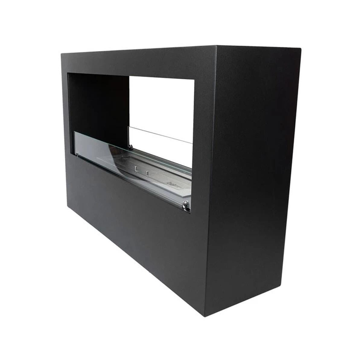 CACH Fires Biostand-Kamin, Schwarz, Groß, freistehender Kamin mit 4-Liter-Brenner, bis zu 6,5 Stunden Brenndauer, 3,3 kW.