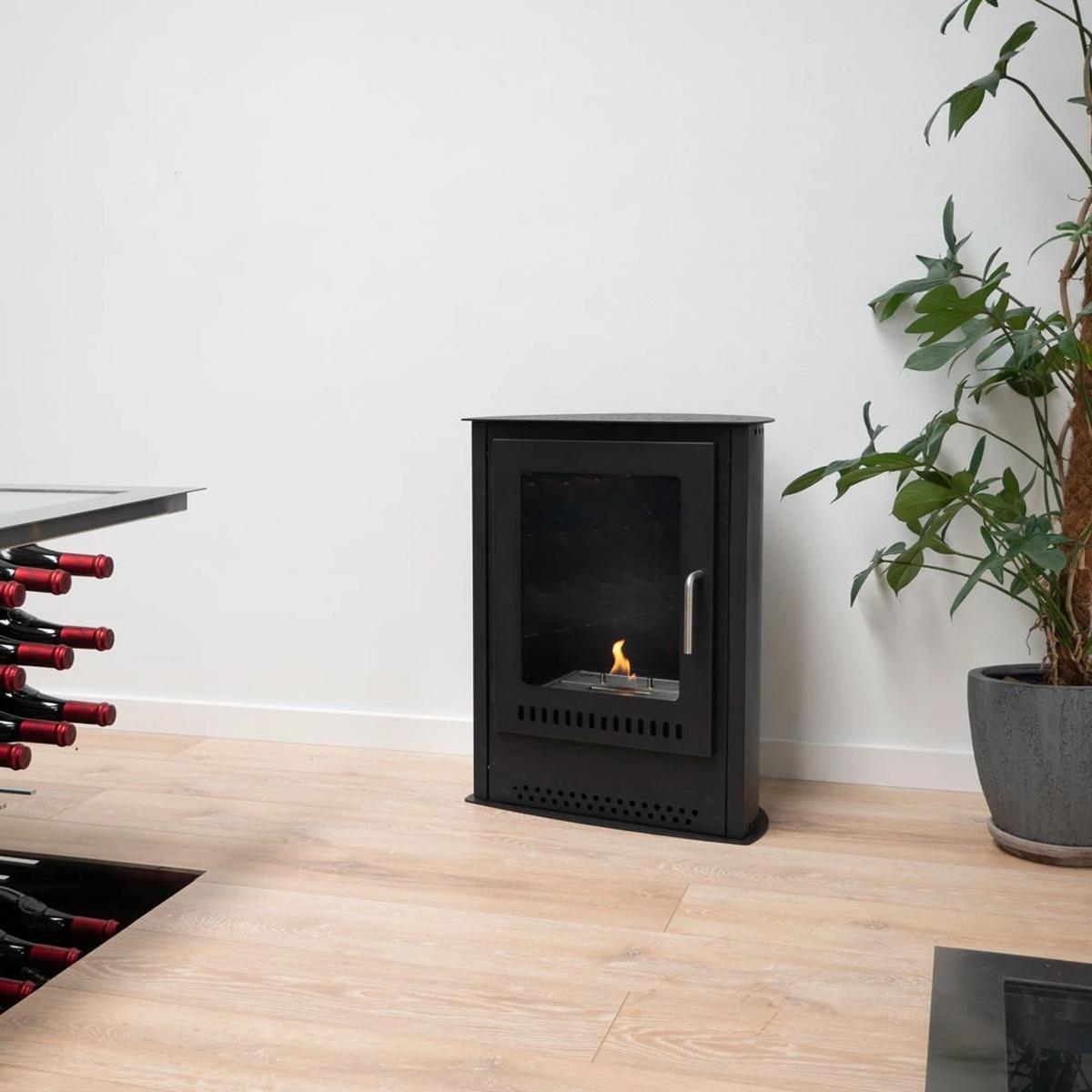 CACH Fires Carson Bioethanol Holzofen, klein, geeignet für kleine Räume, kann in traditionellen offenen Kaminen platziert werden, 1,35 kW.