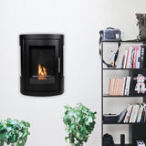 CACH Fires Oregon Bioethanolofen, traditioneller Holzofen-Look, wandmontiert, kein Schornstein erforderlich, 2 kW.
